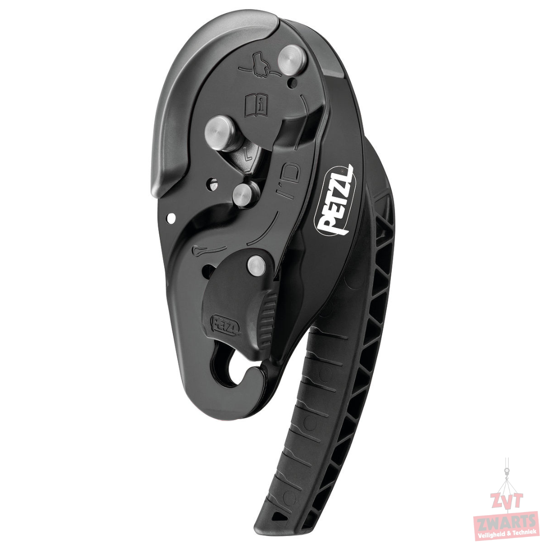 Petzl I’D L afdaalapparaat met anti-paniekfunctie 12,5-13 mm