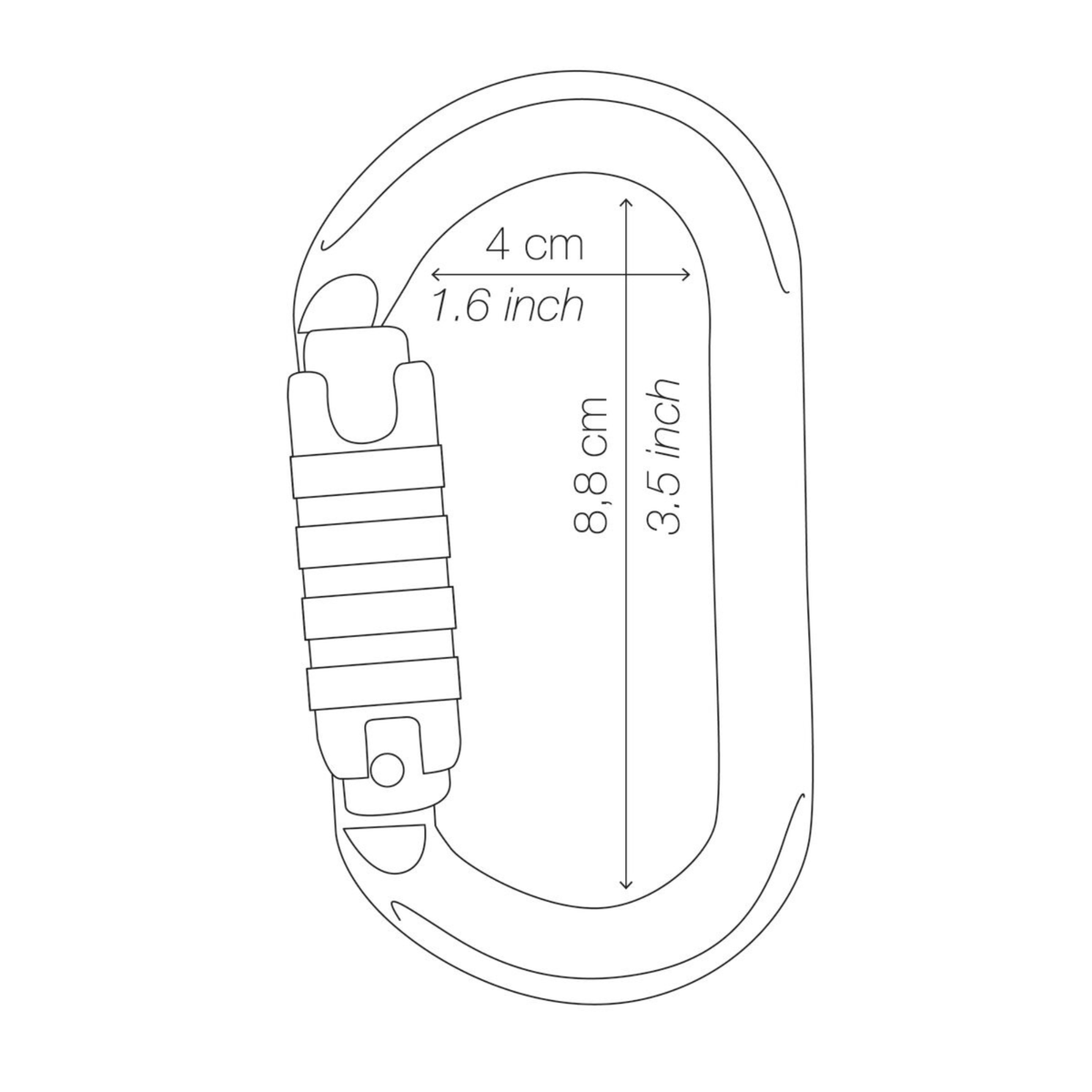 Petzl OK aluminium karabiner