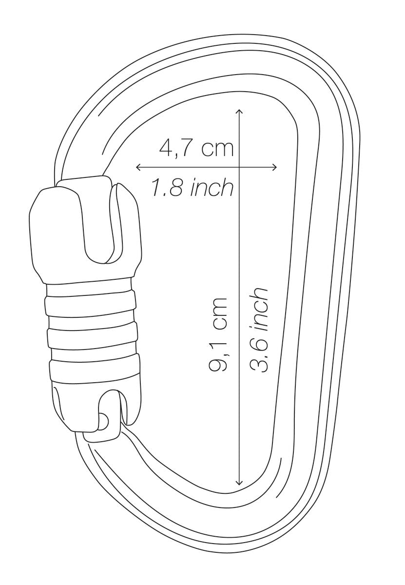Petzl Bm'D lichte karabiner met Triact-sluiting