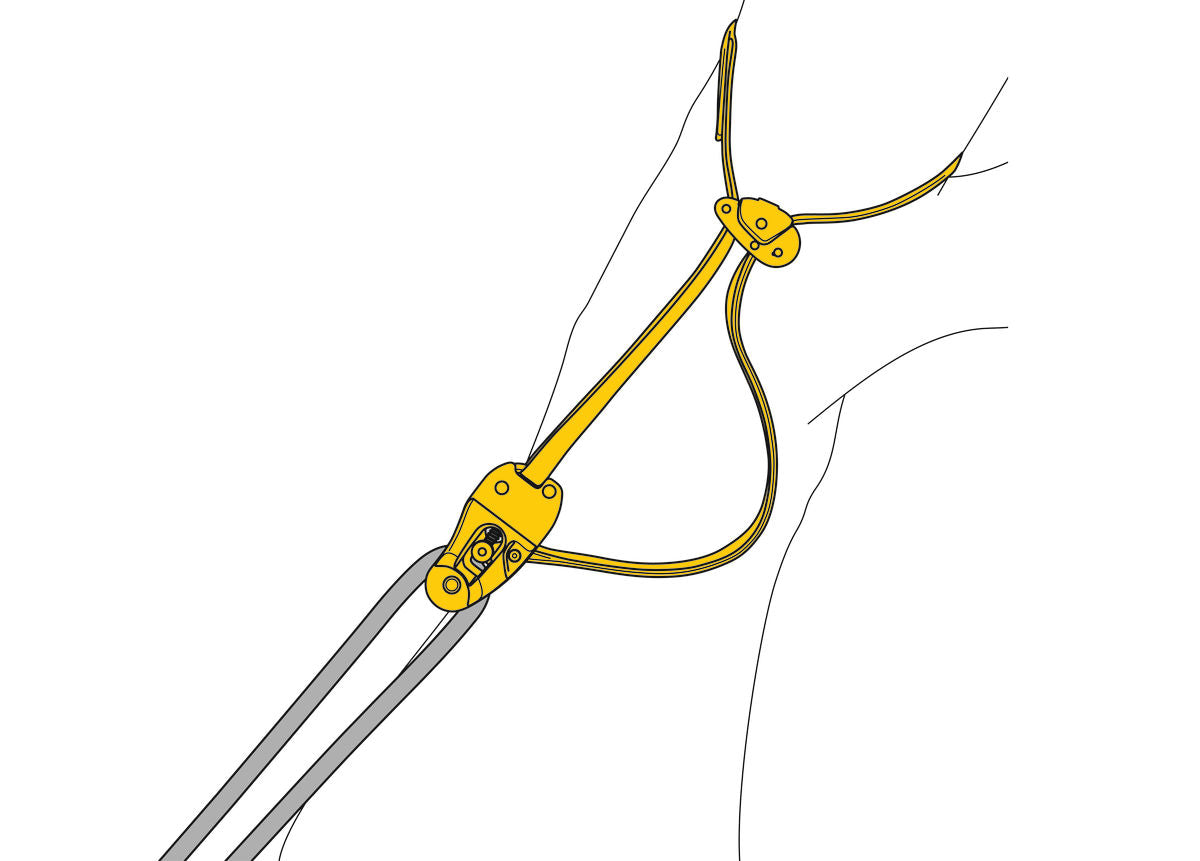 Petzl EJECT verstelbare cambiumsaver met katrol