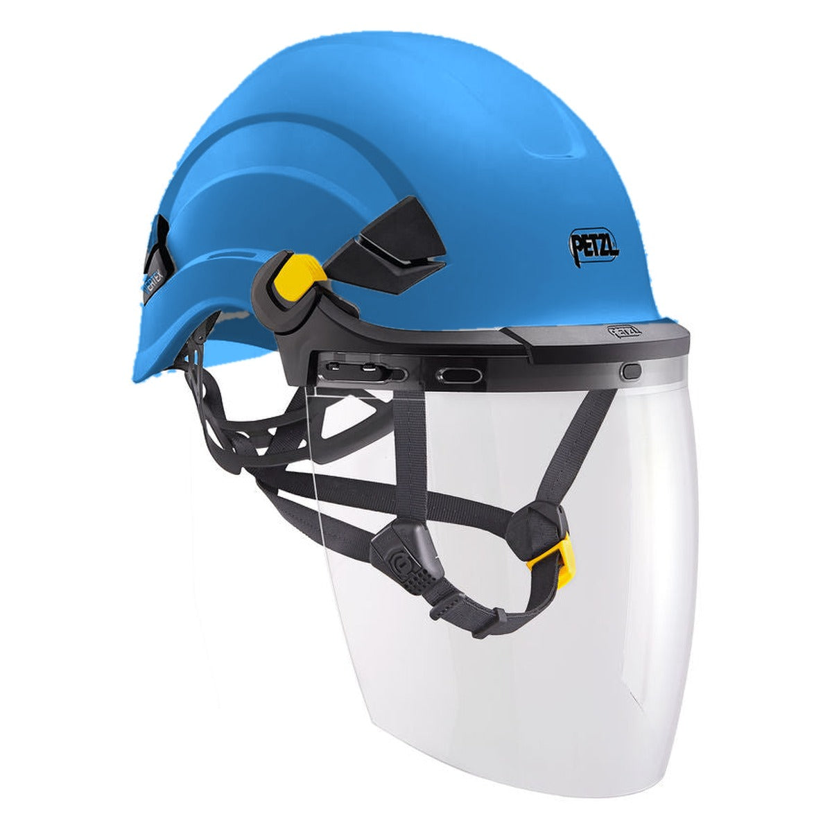 Petzl VERTEX blauw met VIZEN gelaatsscherm