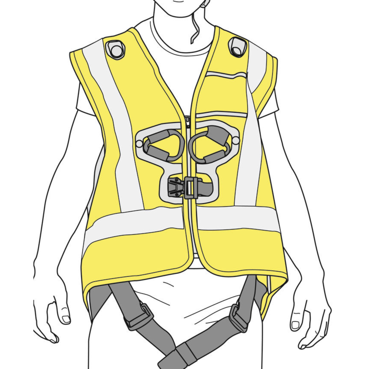 Petzl Hi-Viz Safety Vest for Newton Harness
