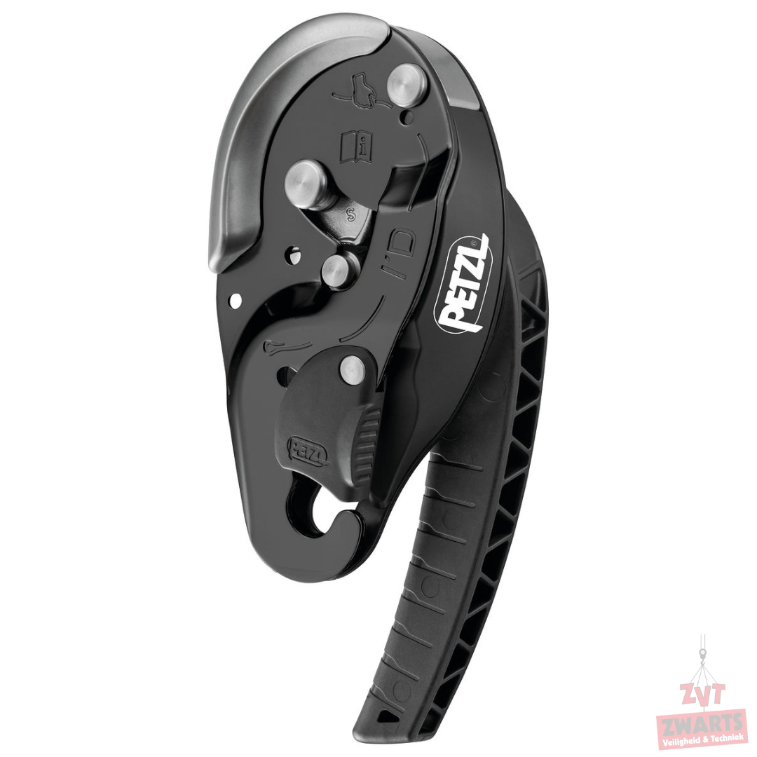 Petzl I’D S afdaalapparaat met anti-paniekfunctie 10-11,5 mm