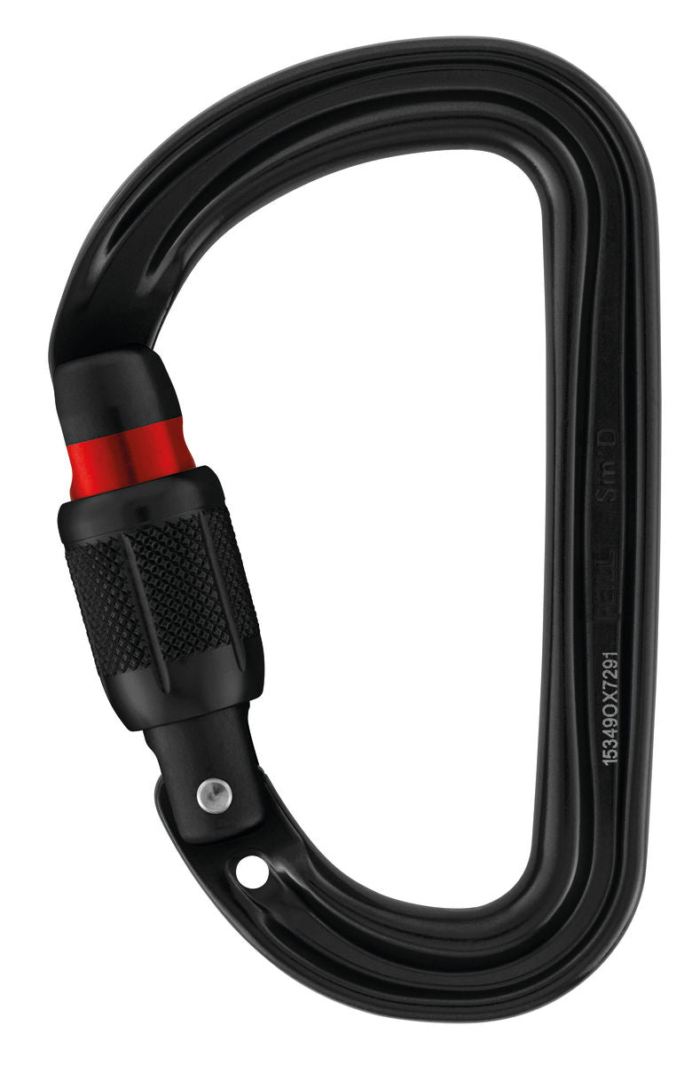 Petzl Sm'D karabiner schroefsluiting zwart