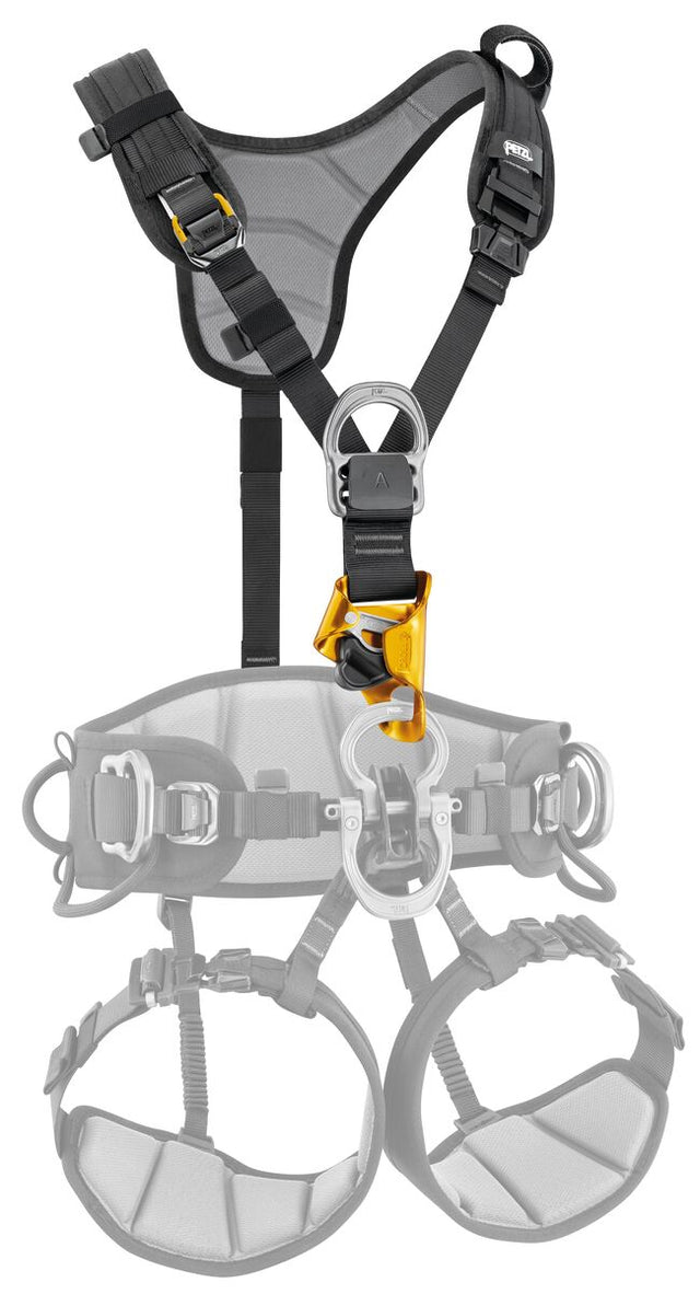 Petzl TOP CROLL borstharnas met geïntegreerde borstklem
