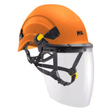 Petzl VERTEX oranje met VIZEN gelaatsscherm