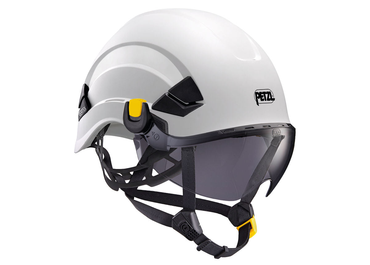 Petzl VERTEX VENT helm met donker VIZIR SHADOW vizier