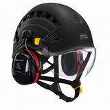 Petzl VERTEX VENT zwart met VIZIR vizier en 3M Peltor Optime III gehoorkap
