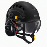 Petzl VERTEX VENT zwart met VIZIR SHADOW vizier en 3M Peltor Optime III gehoorkap