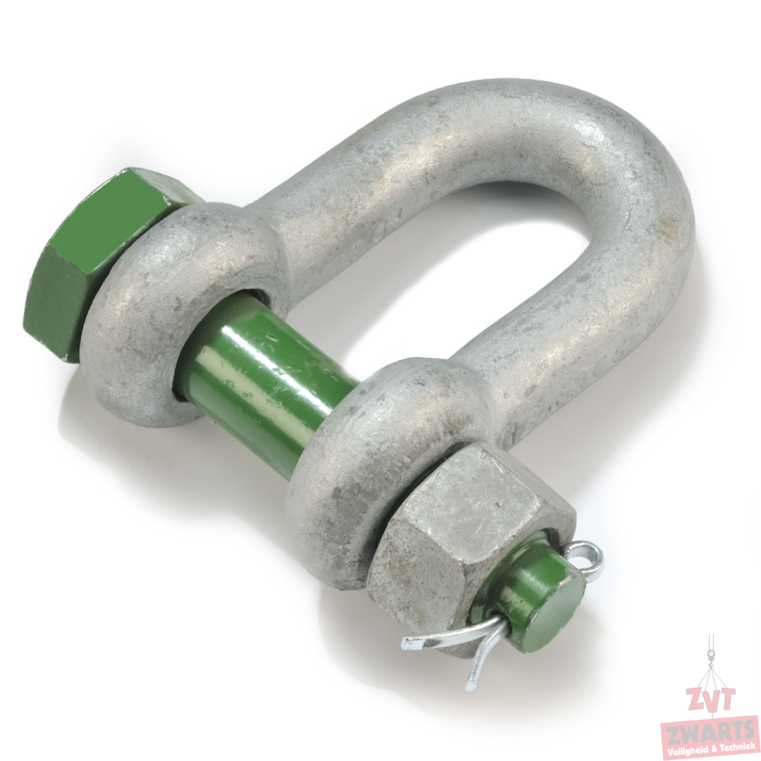 GreenPin standard D-shackle - nut and bolt